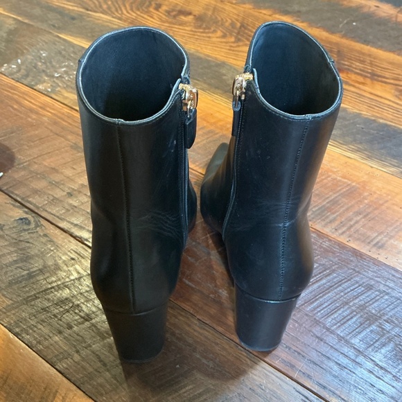 Stuart Weitzman Black Leather Block Heel Ankle Boots | Women’s Size 7B / EU 37.5 - Picture 6 of 12